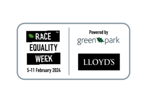 Race Equality week logo powered by Green Park and Lloyd's