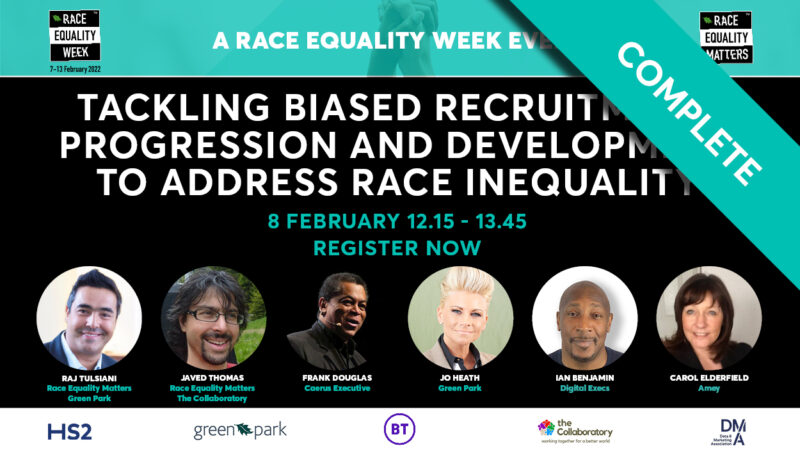 Tackling biased recruitment, progression and development to address race inequality