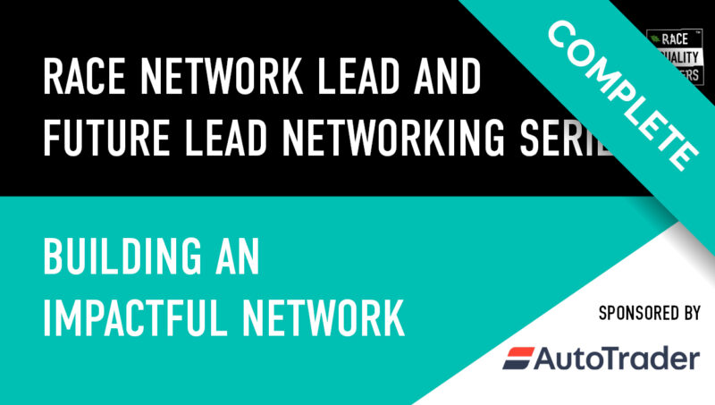 Race Network Lead and Future Lead Networking Series: Building an impactful network